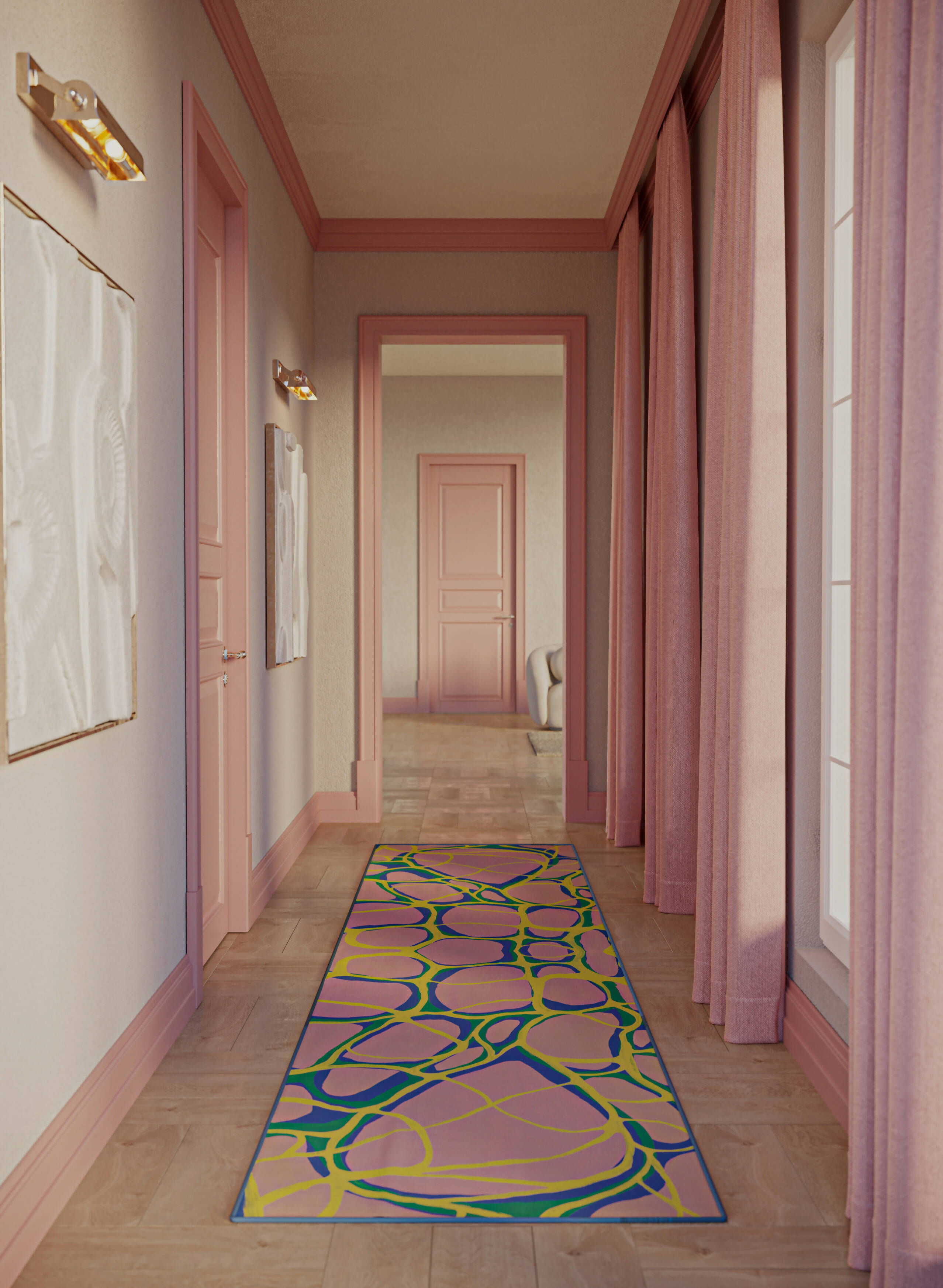 Pink And Green Shell Rug Buy