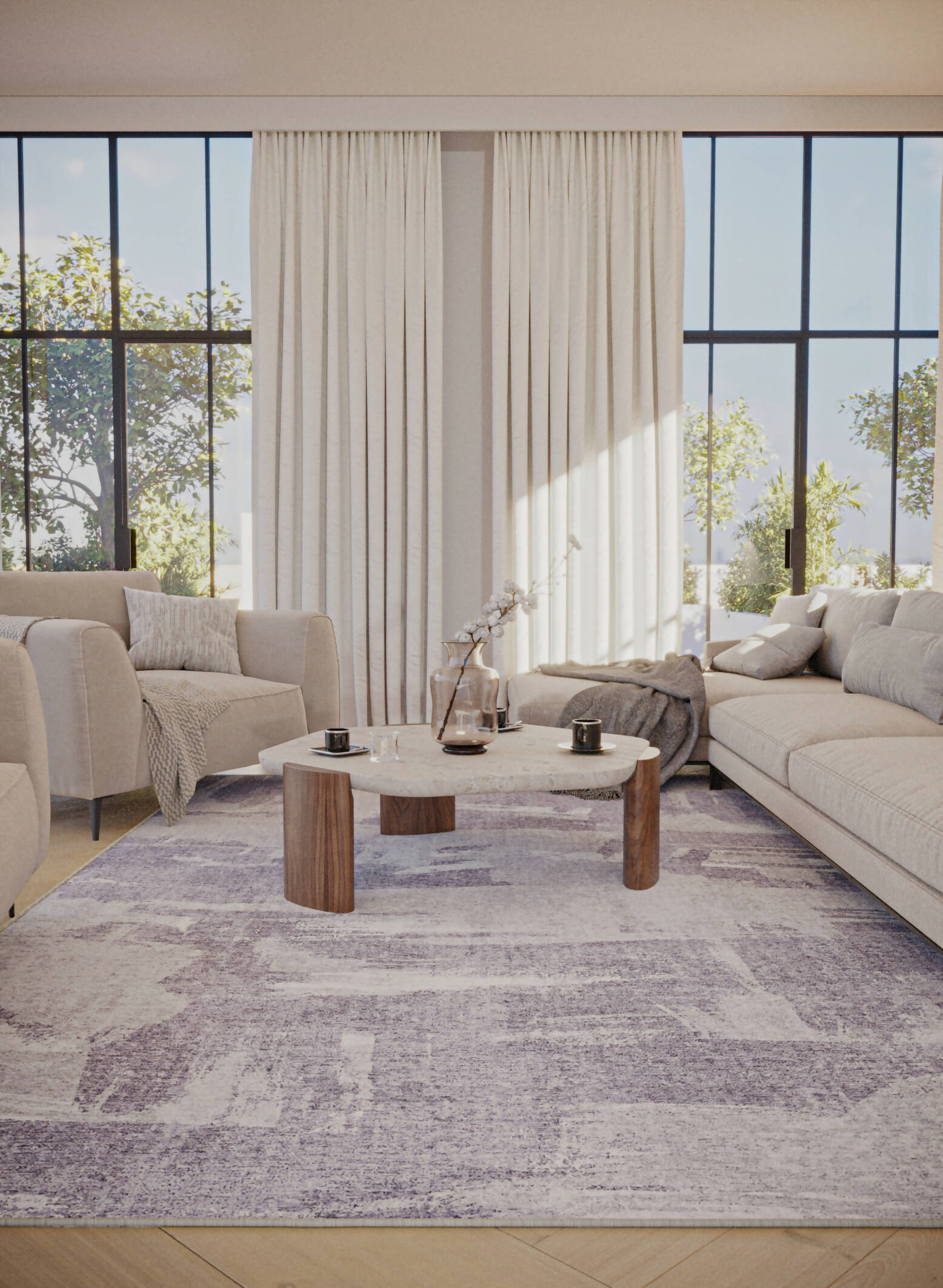 Shop Washable Abstract Shapes Rug - Get Any Size